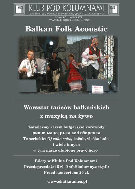 Potacwka z Balkan Folk Acoustic w Klubie Pod Kolumnami